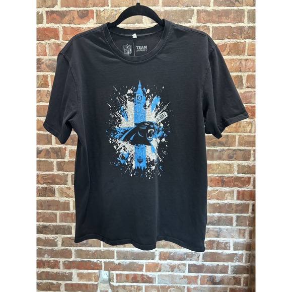 Team Apparel Other - NFL Carolina Panthers Shirt, Adult Large,‎ London Games Reference, Black Shirt